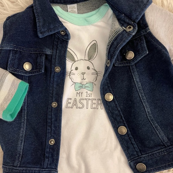 🐰 Baby Boy | “My 1st Easter | Shirt/Jacket Set - Picture 2 of 14